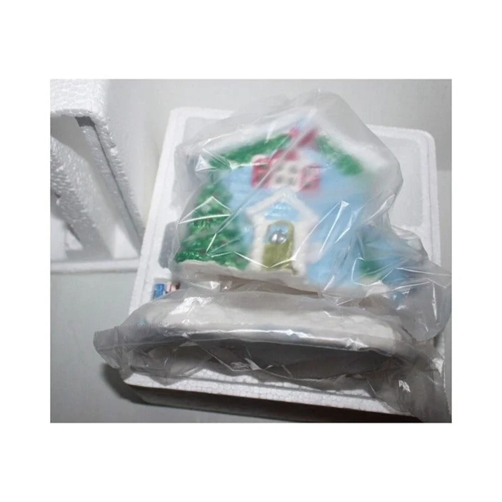 2002 Target Blue Ceramic Candle House Candle Holder
